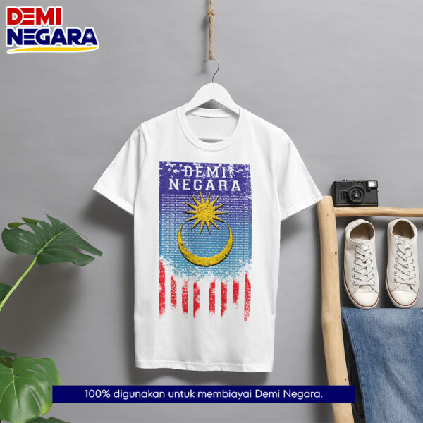 T-Shirt Rasmi DEMI NEGARA Cotton Casual Crew Neck - Image 2