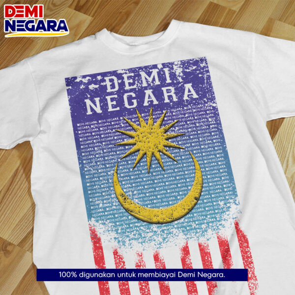 T-Shirt Rasmi DEMI NEGARA Cotton Casual Crew Neck - Image 3