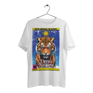 T-Shirt DEMI NEGARA 'Kita Semua YB Viral' Cotton Casual Crew Neck
