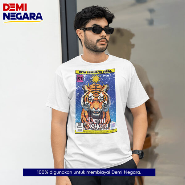 T-Shirt DEMI NEGARA 'Kita Semua YB Viral' Cotton Casual Crew Neck - Image 5