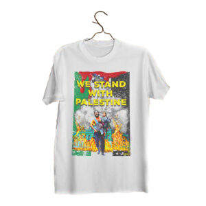 T-Shirt Edisi Khas 'WE STAND WITH PALESTINE' #1 Cotton Casual Crew Neck