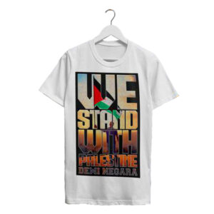 T-Shirt Edisi Khas 'WE STAND WITH PALESTINE' #2 Cotton Casual Crew Neck
